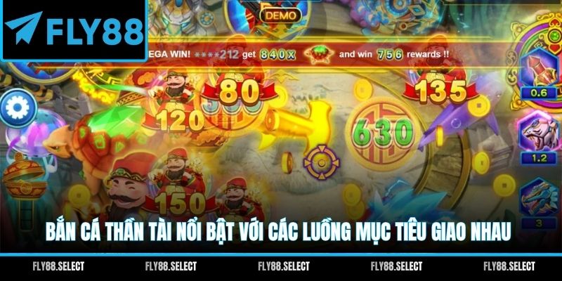 Bắn cá Thần Tài nổi bật với các luồng mục tiêu giao nhau
